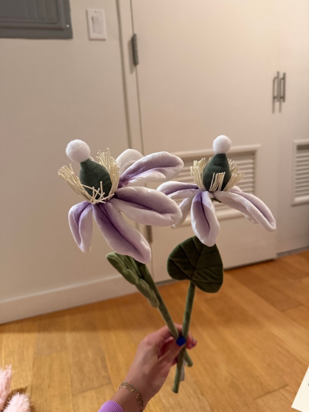 CJ Hendry Plush Lavender Flowers Set of 2 – NEW